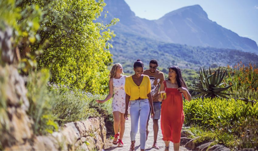 People walking on a path through Kirstenbosch